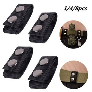 Belts 1/4/8Pcs Heavy Duty Belt Keeper Nylon Strap Double Snaps Black Buckle Portable Durable For Outdoor Sports AccessoriesBelts