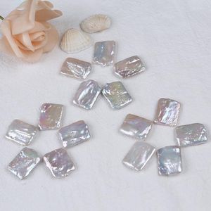 Chains Wholesale A/2A/3A Grade 18-20mm Square Shape Natural White Freshwater Pearl Bead