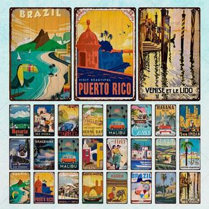 City Scape Landmark Metal Sign Vintage Tin Sign Plack Bar Wall Decor Home Club Man Cave Metal Poster 30x20cm W03