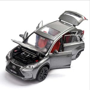 Druckguss-Modellautos 1 32 Kinderspielzeugauto Hohe Simulation Lexus NX200 Legierung Spielzeug SUV Metalldruckguss-Modellfahrzeug Sound und Licht Jungenspielzeug ComaroJ230228