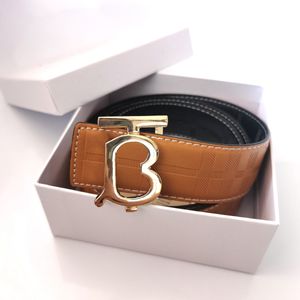 Men Genuine Leather Belt Designer Cowhide Woman Two-color embossing for double-sided use Belts 3.8cm Reversible belt Including BOX