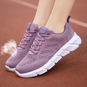 Designer women spring breathable running shoes black purple black rose red womens outdoor sports sneakers Color32