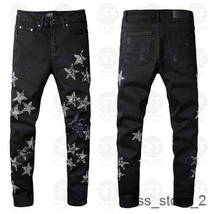Drucken 2023 amirs Designer-Jeans für Herren Distressed Ripped Biker Slim Men Straight Denim for Army Fashion Mans Skinny Pant 8 IDJ2