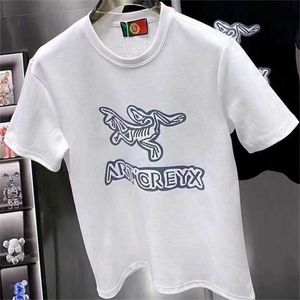 Designer Arcterys T-shirts Summer Thicked Classic Silver Titanium Bird Rund Neck Small Fashion Men's and Women's Loose Short Sleeve T-ShirtSfji