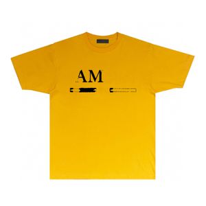 2J22 MENS 티셔츠 패션 디자이너 T 셔츠 AM 남성 여름 티 짧은 슬리브 24colors amiri imiri 성격 AM2 알파벳 Ami Doodle Street 남자 의류