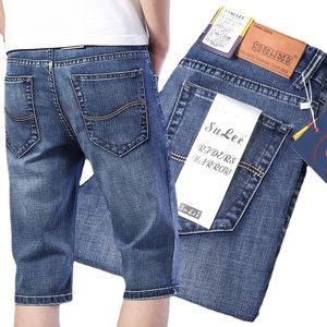 Мужские джинсы Brand Brand Brand Summer's Men's Stretch Short Jeans Fashion Casual Slim Fit Elastic Denim Shorts мужская одежда 230302