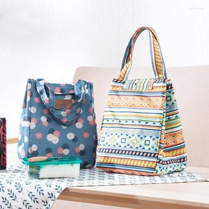 Storage Bags Fashion Portable Insulated Oxford Lunch Bag Thermal Food Picnic For Women Kids Men Cooler Box Tote 64510