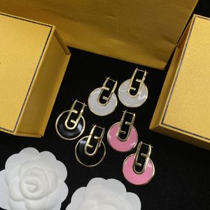 2023-earrings designer for women stud luxury gold heart shape pearl crystal gold double F letter 925s silver jewelry classic 15