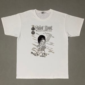 メンズTシャツメンズTシャツ夏のチーフキーフヒップホップOネックトップウーマンアニメミュージックコットンショートスリーブTシャツ230302