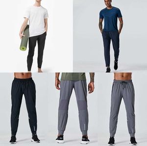 lululemens jesienne długie spodnie męskie lulus sport running align yoga outdoor gym kieszenie slim fit spodnie dresowe lu pant jogger spodnie męskie dorywczo elastyczne