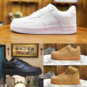 Designer 2023 New ForcEs Outdoor Men Low Skate Shoes All White Black Wheat Running Discount One Unisex Classic 1 07 Knit Euro Airs High Women Sports Tennis K10