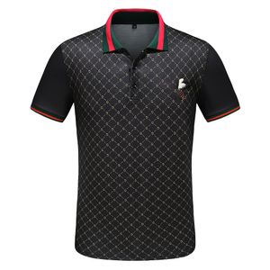 Designer Men's polo Shirt full print contrasting color shirt lapel Short Sleeve Casual 100% cotton Embroidery brand Cotton Business Fashion Casual POLO Shirt 3xl