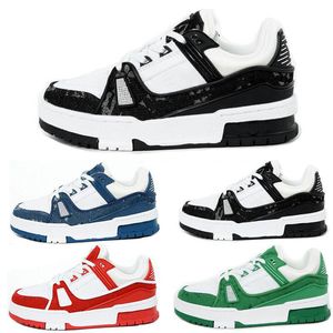 Designer de moda de luxo Virgil Casual Kid Shoes Calfskin Leather Ablohs Plat-Form Sneaker White Green Red Blue Letter Oink Low Trainers Sneakers B8