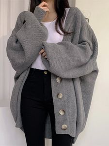 Women's Knits Tees Winter Women Sweater Knitted Cardigan Oversize Girls Sweater Woman Cashmere Pullover Tops Long Sleeve Maxi Vintage Y2k Thick 230302