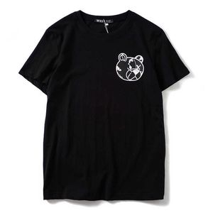 Męskie koszulki Nowe nowość High 19ss Men Dear Bear Skull Doll T-shirt T-shirt Hip Hop Drustoard Street T-shirts Tree Top Kenye #BB10 G230301