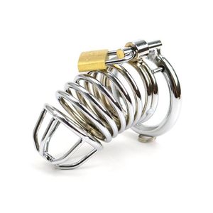 Other Health Beauty Items Male Chastity Devices Stainless Steel Cock Cage Lock Restraint Ring Toy For Men Drop Delivery Dh0Vi