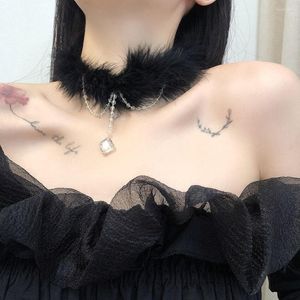 Choker Clavicle Chain Nisza frędzla niszowa moda biżuteria w stylu Korean Naszyjnik Dziewczyna