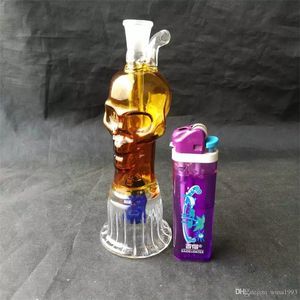 Rökningstillbehör Skull Ben Hookah grossistglas Bongs Oil Burner Glass Water Pipes Oil Rigs Rökning GRATIS