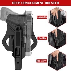 30pcs Tactical accessories Pistol Holster Concealed Left Right Airsoft Holsters for All Double Stack Glock 9mm SW40 357