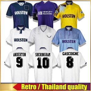 92 94 98 99 Tottenham As mais novas camisas de futebol Retro BALE esporas Klinsmann GASCOIGNE ANDERTON SHERINGHAM 91 92 94 95 clássico CAMISA de futebol vintage de alta qualidade tailandesa