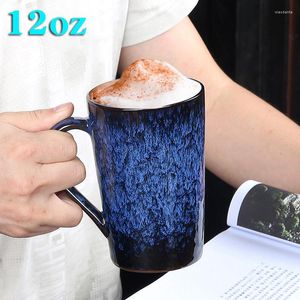 Canecas de 12 onças Cerâmica de grande capacidade O forno de bebida personalizado criativo se torna moderno simples de casal de café xícara de café