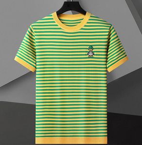 디자이너 t 셔츠 여름 짧은 소매 줄무늬 오리 자수 남자 tshirt 티 streetwear 망 옷