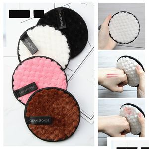 Makeup Remover Microfiber Cloth Pads Facial Puff Cotton Double Layer Face Cleansing Towel Reusable Nail Art Cleaning Wipe J1546 Drop Dhqpx