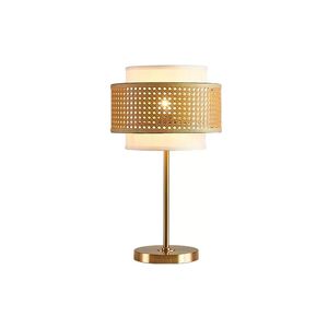 Japoński styl Rattan Lampa stołowa luksusowy projekt kreatywny biurko światło 30 cm szerokość 53 cm Wysokość do hotelu dom do domu sypialnia sypialnia nocna dekoracje pokoju