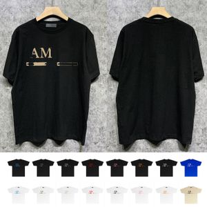 2023 Mens T-Shirts 패션 디자이너 T 셔츠 남성 여름 티셔츠 반팔 24 색 성격 알파벳 낙서 힙합 거리 남성 의류 S-2XL