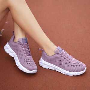 Designer women spring breathable running shoes black purple black rose red womens outdoor sports sneakers Color102