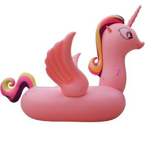 Piscina Unicorno Galleggiante Gigante Pegasus galleggia Materasso Piscina Barca a remi Sedia per feste in acqua Lounge Zattera gonfiabile per piscina Adulti Tubi da bagno Giocattoli