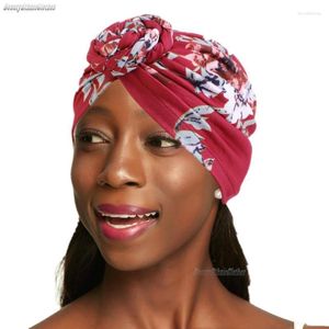 Beanies Beanie/Skull Caps Fashion Women Twist flätad knutmössa Turban Damer Hårförlust Kemo Hatts Headwrap Bandanas African Headwear Davi22