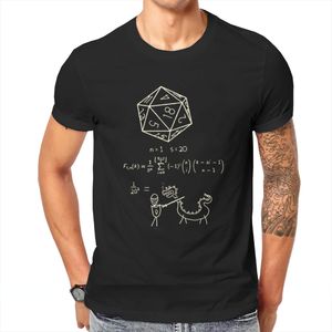 Herr t-shirts Vetenskapen om 20-sidiga tärningar Tshirt för manliga DND-spelkläder Novelty T-shirt mjuk tryckt fluffigt humormönster kortärmad 230302