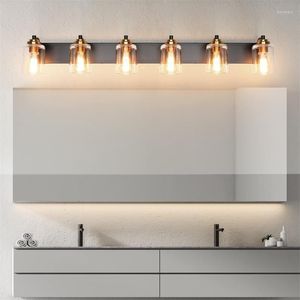 Wall Lamp Modern Glass Sconces Bathroom Mural Mirror Front Light American Style Retro Simple Personality