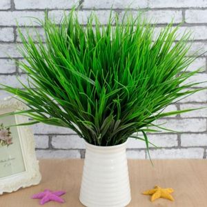 Decorative Flowers 5PCS/Set Artificial Grass Plant Bendable Fake For Home Office Decor
