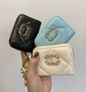 Fashion Chanei Leather Channel Bag Small Handbag Wallet Europe and America Fashion Womens Mens Zero Wallet New Simple Versatile Coin Mini Chain