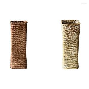 Vases Rattan Flower Vase Bamboo Baskets Decoration Fruit Basket Tall For Home Decor