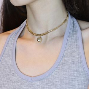 Collana girocolli girocollo per donna Moda Amore Cuore Personalizzato Breve Ciondolo delicato Dichiarazione Coppia Regalo Gioielli con ciondoli