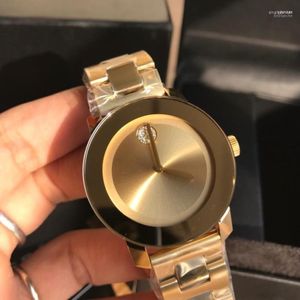 腕時計男性の女性の時計カップルQuartzムーブメント36mm 42mmダイヤルステンレス鋼ストラップクリスタルウォッチ毎日のファッション防水時計1