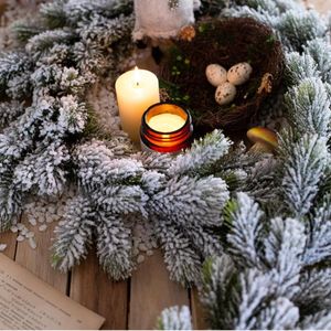Fiori decorativi Viti pendenti artificiali di Natale Ghirlanda Vite Ramo finto Decorazioni per la casa Decorazione della tavola per feste Anno 2023