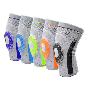 Knee Pads Elbow & 1 Pcs Protective Spring Support Wave Silicone Anti-slip Strip Cushion Sports Protect