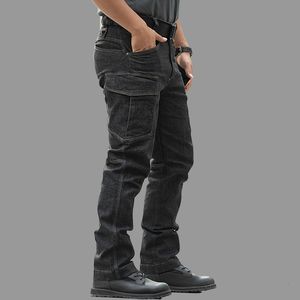 Jeans da uomo Jeans militari da combattimento cargo da uomo Pantaloni lunghi militari tattici Pantaloni casual da motociclista in denim da motociclista Pantaloni multitasche elasticizzati 230302