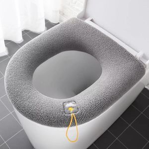 Toalettstol täcker täcker matta vinter varm mjuk tvättbar närmattning fodral lock pad bidet badrumstillbehör