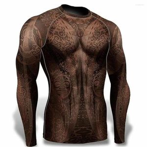 Men's T Shirts 2023 Muscle Man T-Shirts Fun Clothes Cotton Long Sleeve Print Tees 5xl Fall Vintage Tops Oversized Loose Casual T-shirt