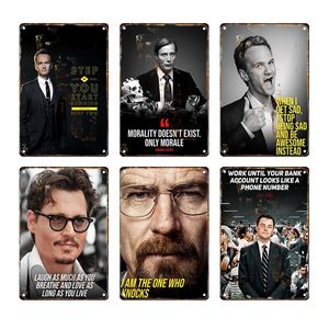 Retro Tv Series Movies art painting Quotes Letter Character Plaque Vintage Art Decor Tin Sign Cinema Cafe Bar Metal Poster Board Home Aesthetic decor Size 30X20CM w02