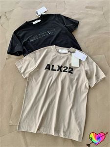 남자 티셔츠 Alyx ALX22 티셔츠 2022 남성 여성 1 1 1 고품질 블랙 마크 프린트 1017 Alyx 9SM 티 약간 대형 상단 짧은 슬리브 T230302