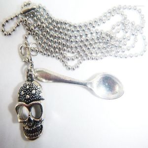 Chains Boxing Gloves Candy Skull Clown Camping Spoon Necklace Pendant Honeycomb Statement Ball Chain Choker For Women Fashion Jewelry