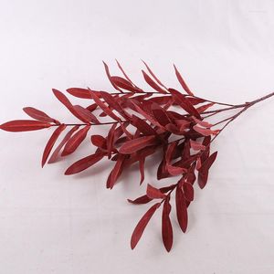 Fiori decorativi 4 pezzi/lotto 95 cm simulazione plastica ramo d'ulivo foglie tropicali piante finte accessori per fiori decorazione di nozze falso