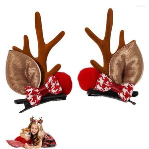 Lip Gloss Christmas Hair Clips Cute Reindeer Antlers Pins Deer Horn / Ears Headpiece For Kids Girls Toddler Baby Holiday