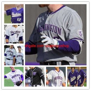 College Huskies Baseball Stitched Jersey 44 Joe Wainhouse 12 Kaiser Weiss 7 Braiden Ward 9 Willie Maciver AJ Graffanino